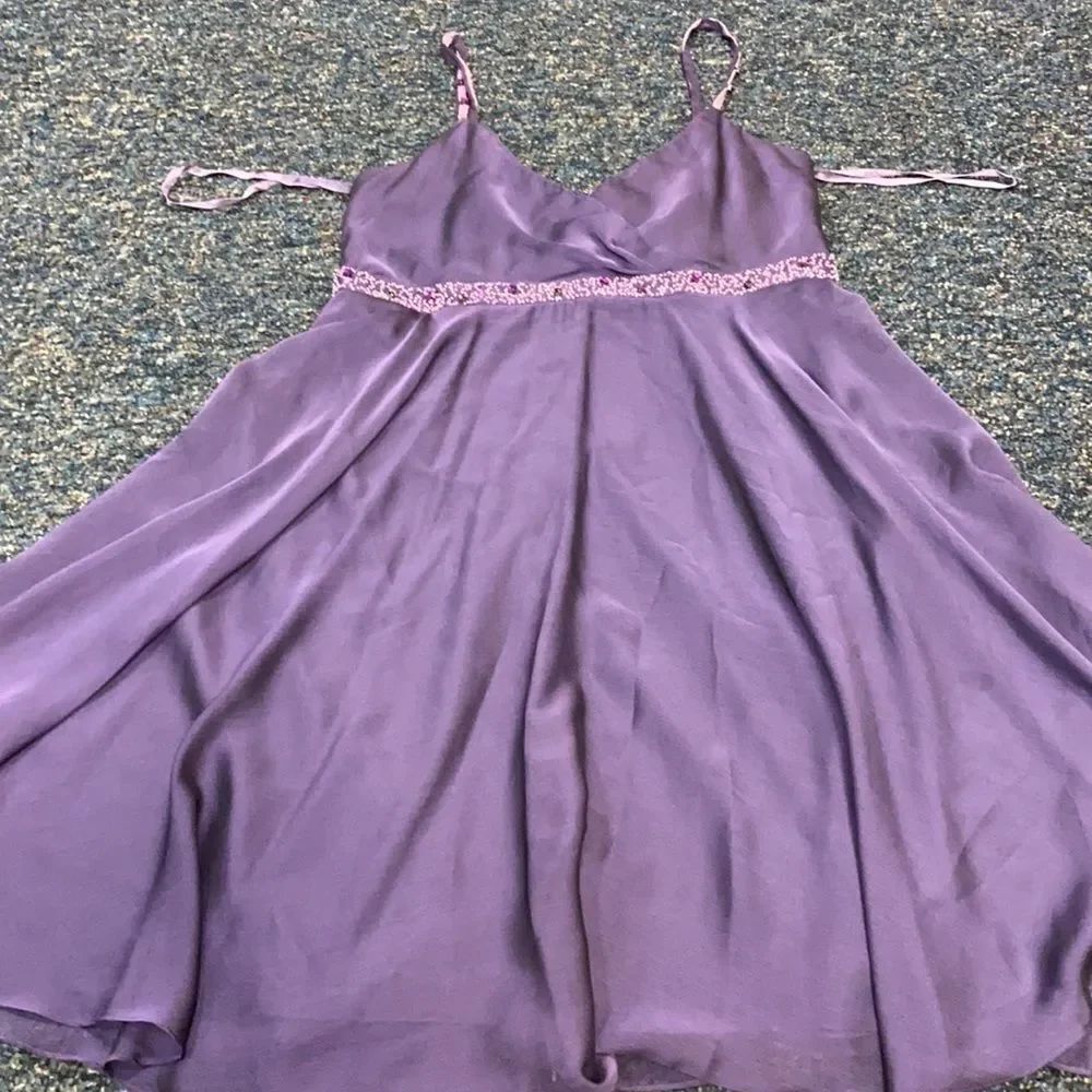 Purple sequenced baby doll dress sz. 10